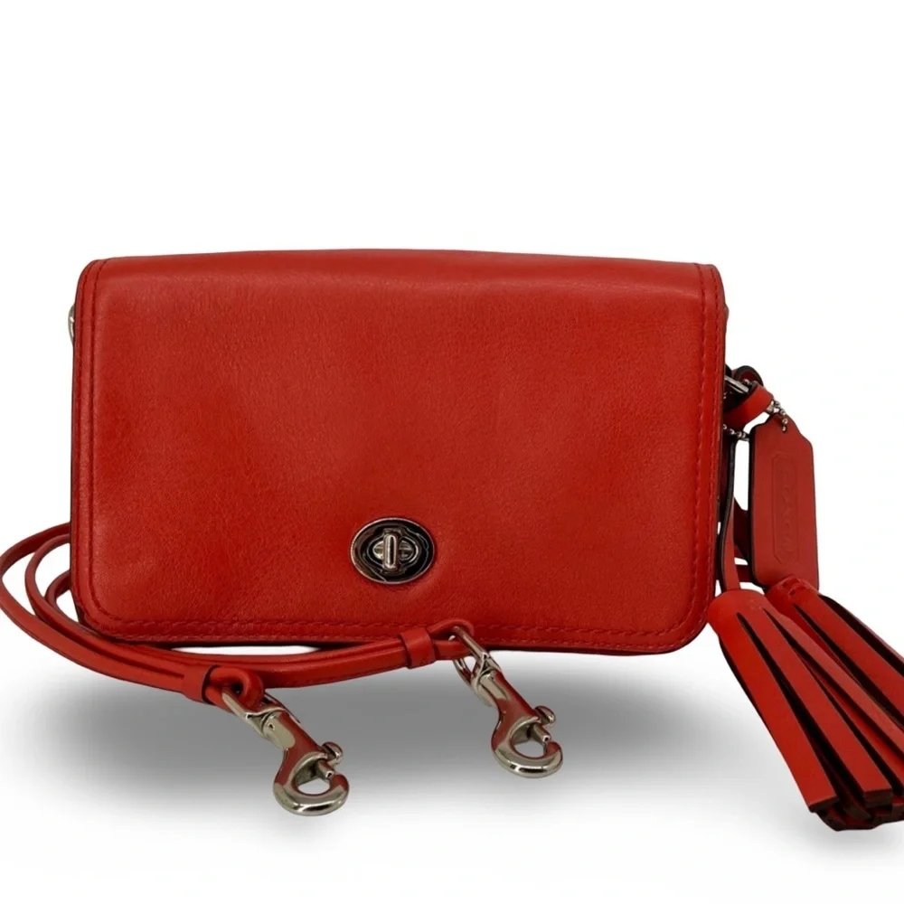 Coach Y2K Legacy Dinky Penny Shoulder Purse Crossbody Carnelian Red | 19914 - Picture 16 of 16